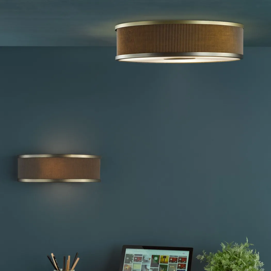 Alvaro Antique Bronze & Brown Wall Light