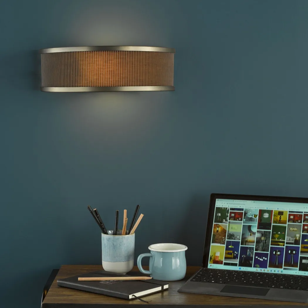 Alvaro Antique Bronze & Brown Wall Light