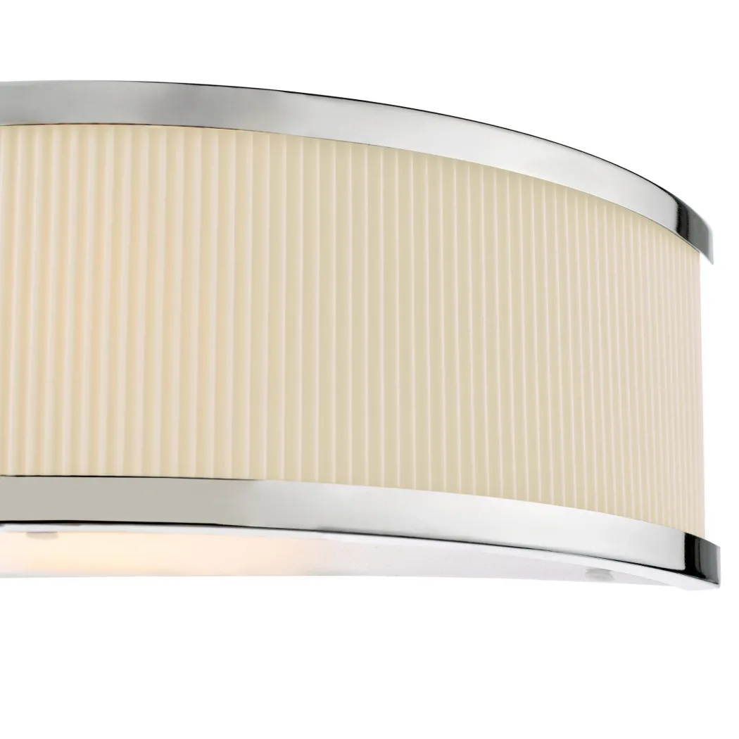 Alvaro Polished Chrome & Ivory Wall Light