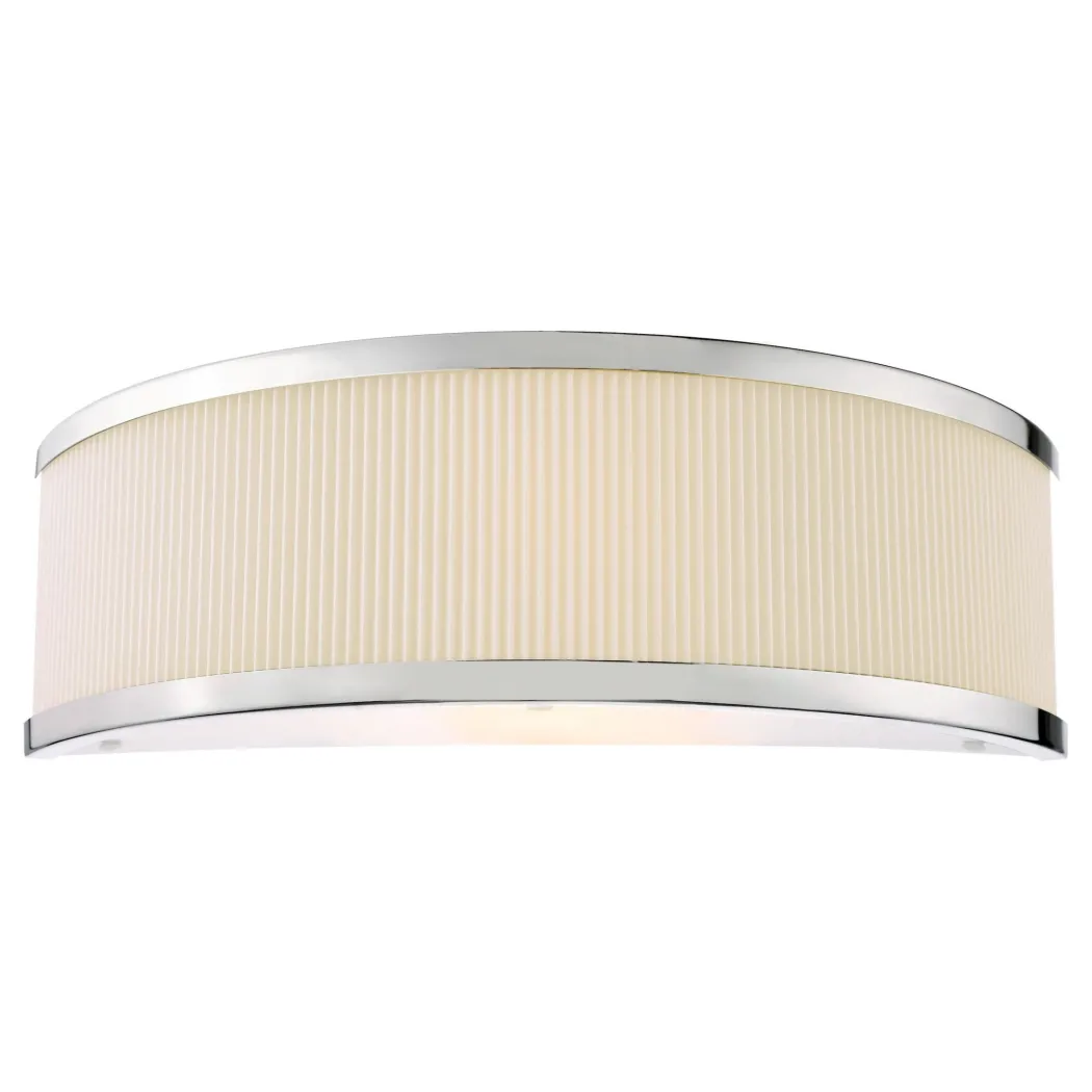 Alvaro Polished Chrome & Ivory Wall Light