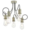 Alzbet Black and Antique Brass 5 Light Ceiling Light