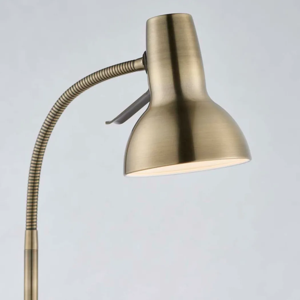 Amalfi Antique Brass Task Floor Lamp