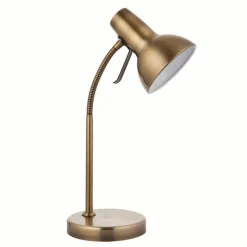 Amalfi 47cm USB Antique Brass Desk Table Lamp