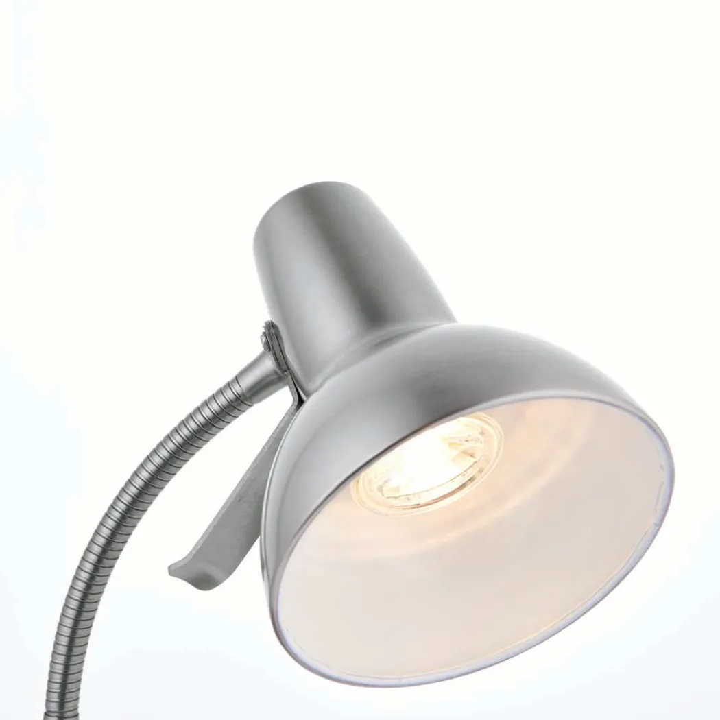 Amalfi 47cm USB Desk Lamp Satin Nickel