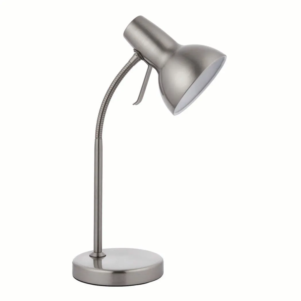 Amalfi 47cm USB Desk Lamp Satin Nickel
