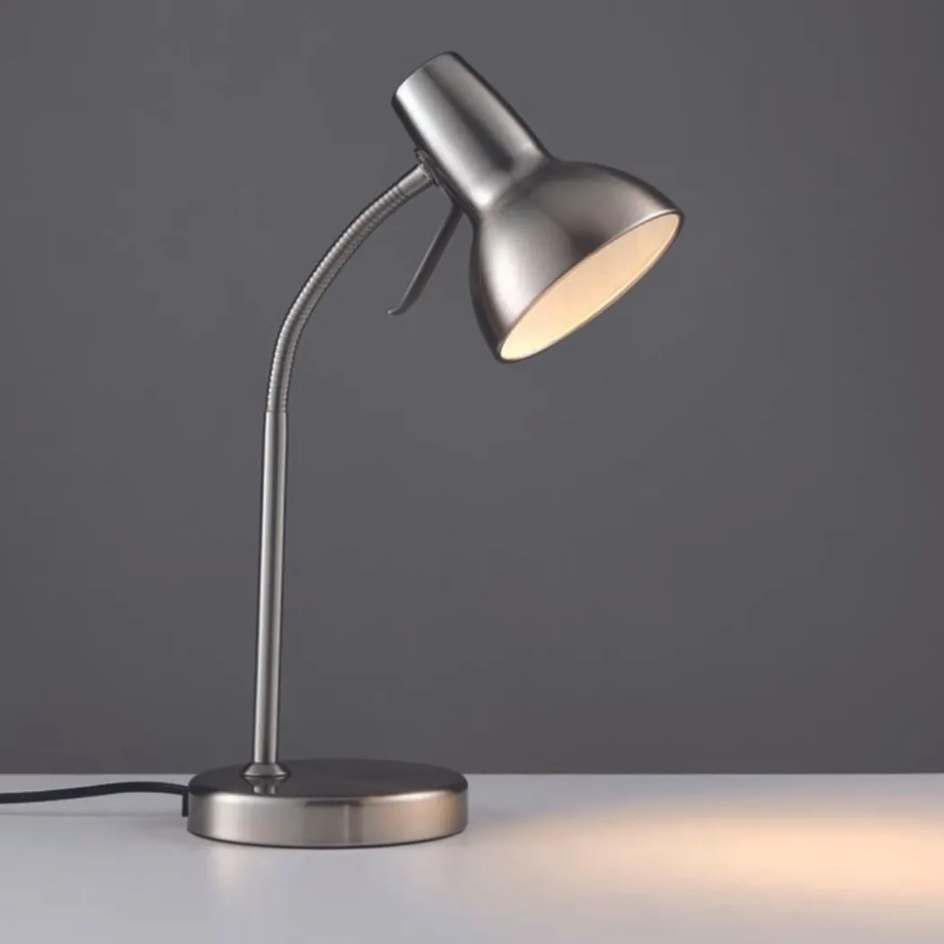 Amalfi 47cm USB Desk Lamp Satin Nickel