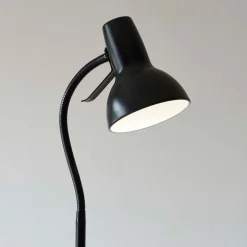 Amalfi Matt Black Task Floor Lamp