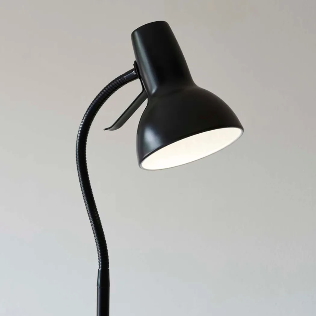 Amalfi Matt Black Task Floor Lamp