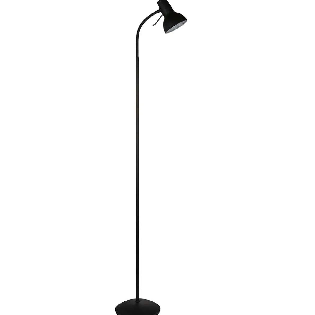 Amalfi Matt Black Task Floor Lamp