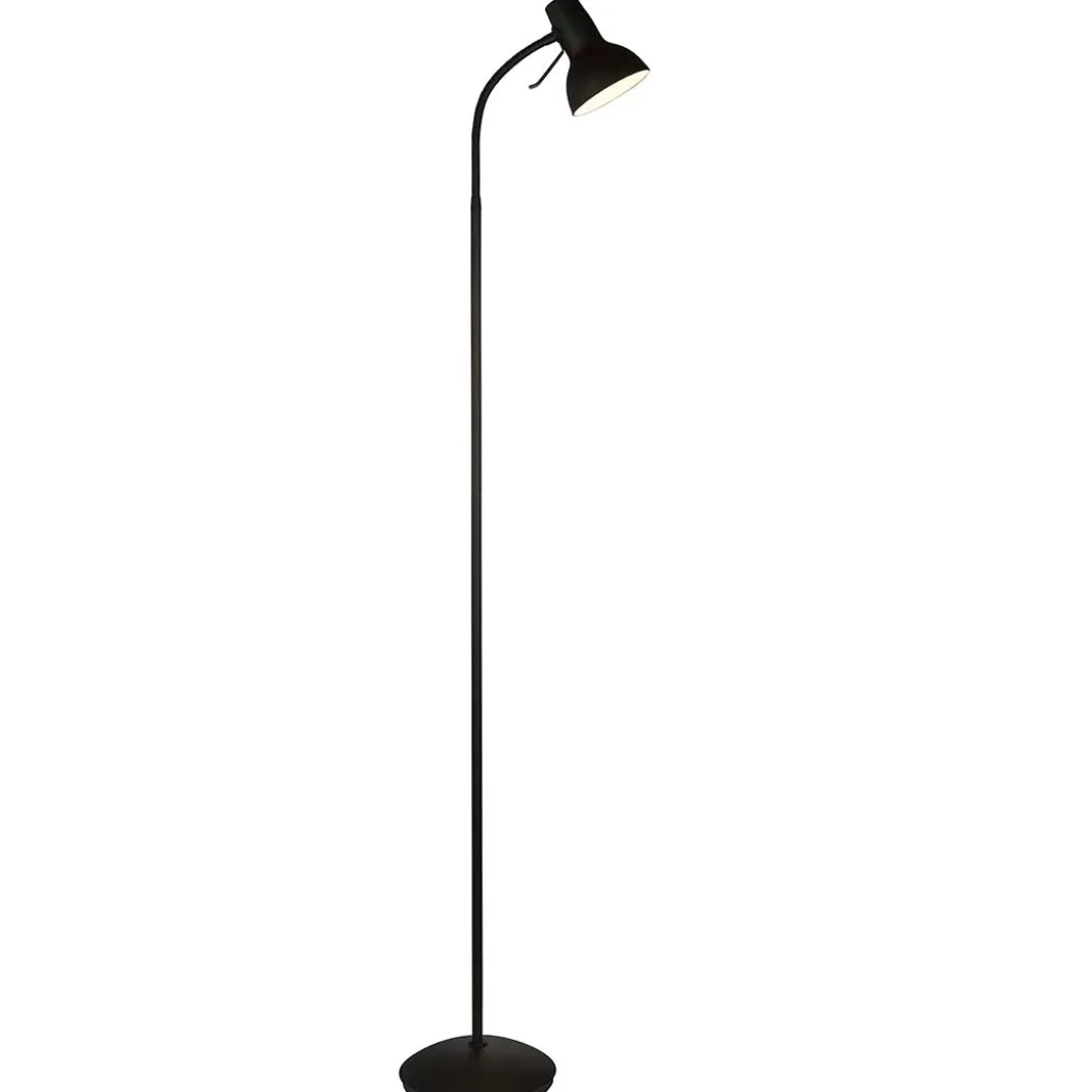 Amalfi Matt Black Task Floor Lamp
