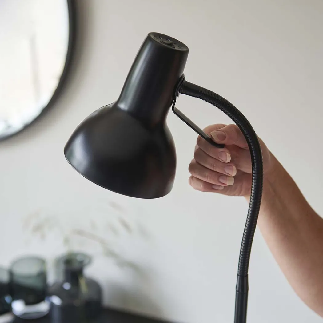 Amalfi Matt Black Task Floor Lamp