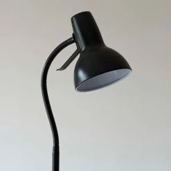 Amalfi Matt Black Task Floor Lamp