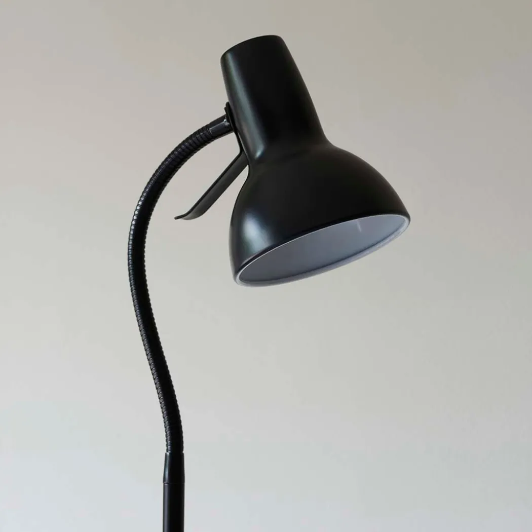 Amalfi Matt Black Task Floor Lamp
