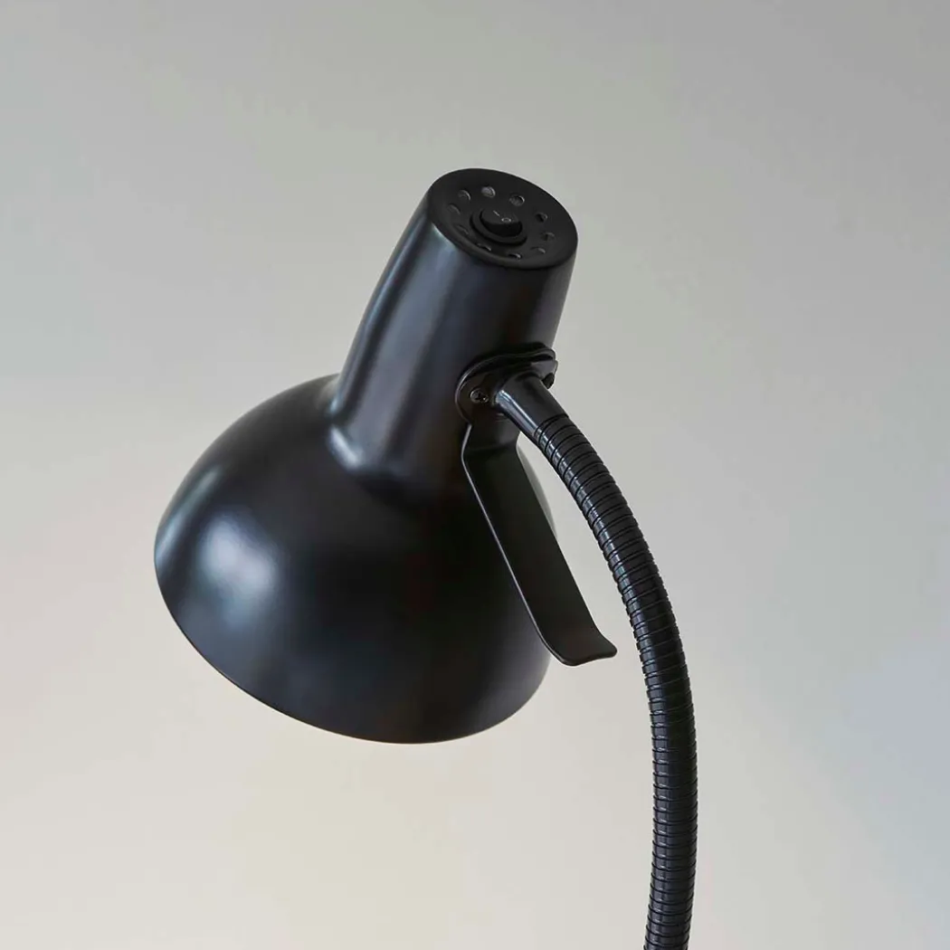 Amalfi Matt Black Task Floor Lamp