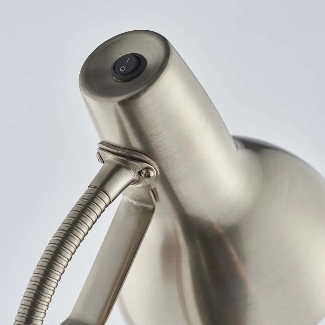 Amalfi Satin Nickel Task Floor Lamp