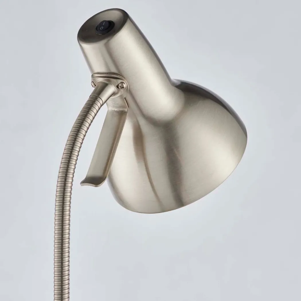 Amalfi Satin Nickel Task Floor Lamp