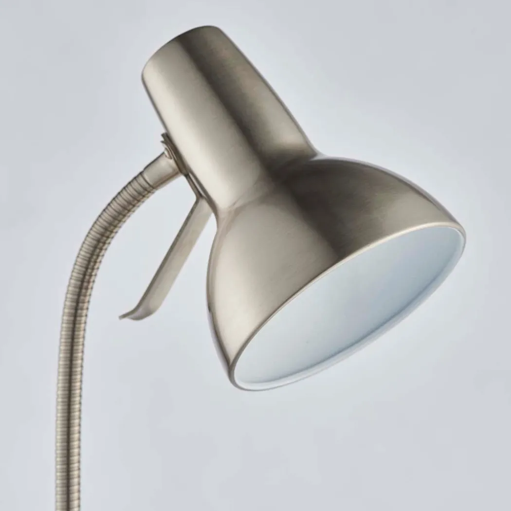 Amalfi Satin Nickel Task Floor Lamp