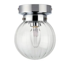 Amelie IP44 Flush Polished Chrome Ceiling Light