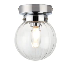 Amelie IP44 Flush Polished Chrome Ceiling Light