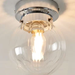 Amelie IP44 Flush Polished Chrome Ceiling Light