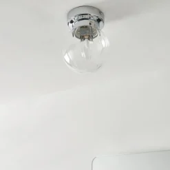 Amelie IP44 Flush Polished Chrome Ceiling Light