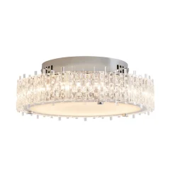 Ana Chrome LED Flush Ceiling Light