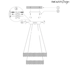 Ana LED Chrome Tiered Pendant Ceiling Light