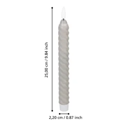 Andrafiabe Twisted Grey LED Candle