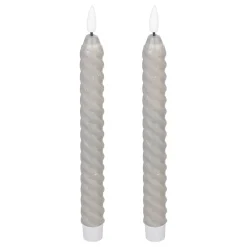 Andrafiabe Twisted Grey LED Candle