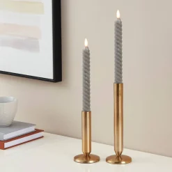 Andrafiabe Twisted Grey LED Candle