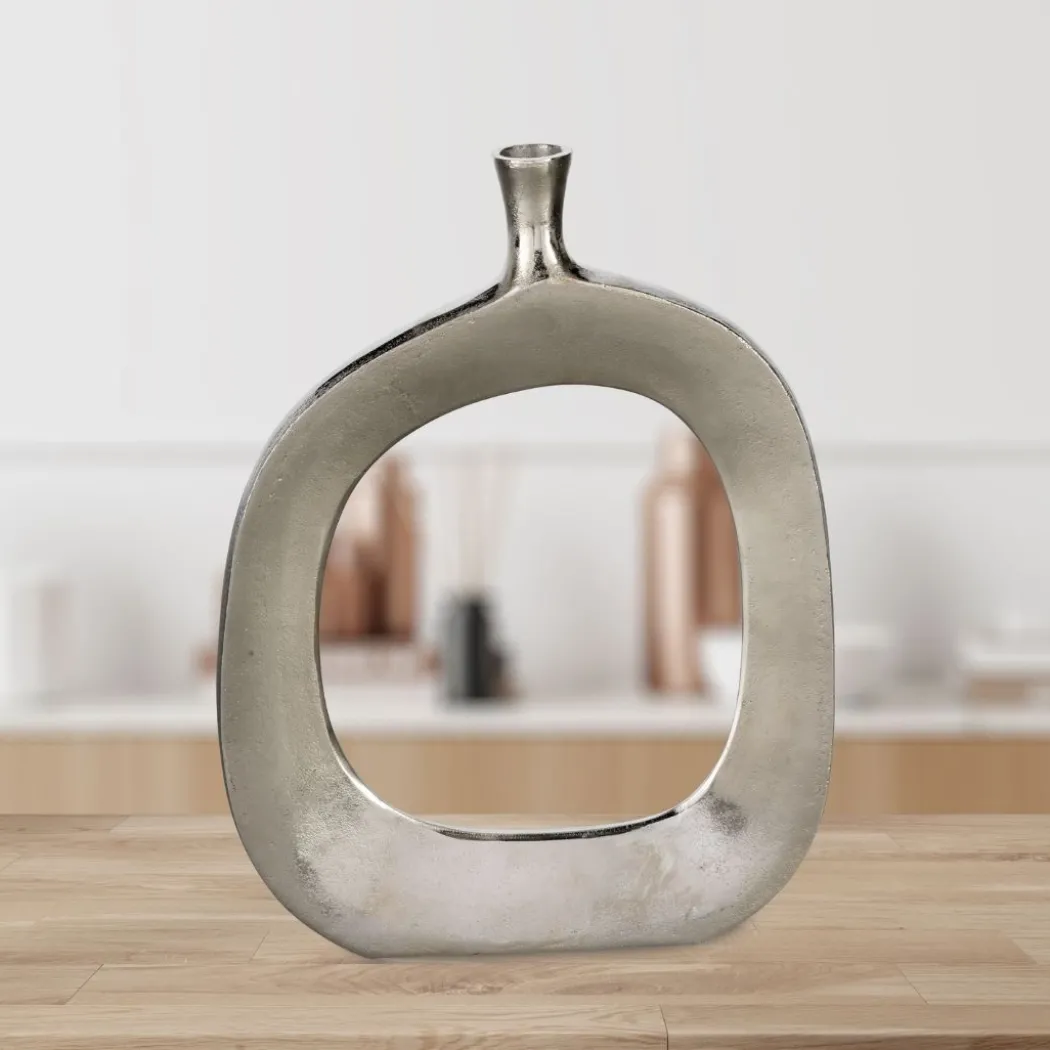 Ankarefo Round Silver Vase