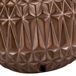 Anneli Bronze Aztec Ceramic Table Lamp with Natural Shade