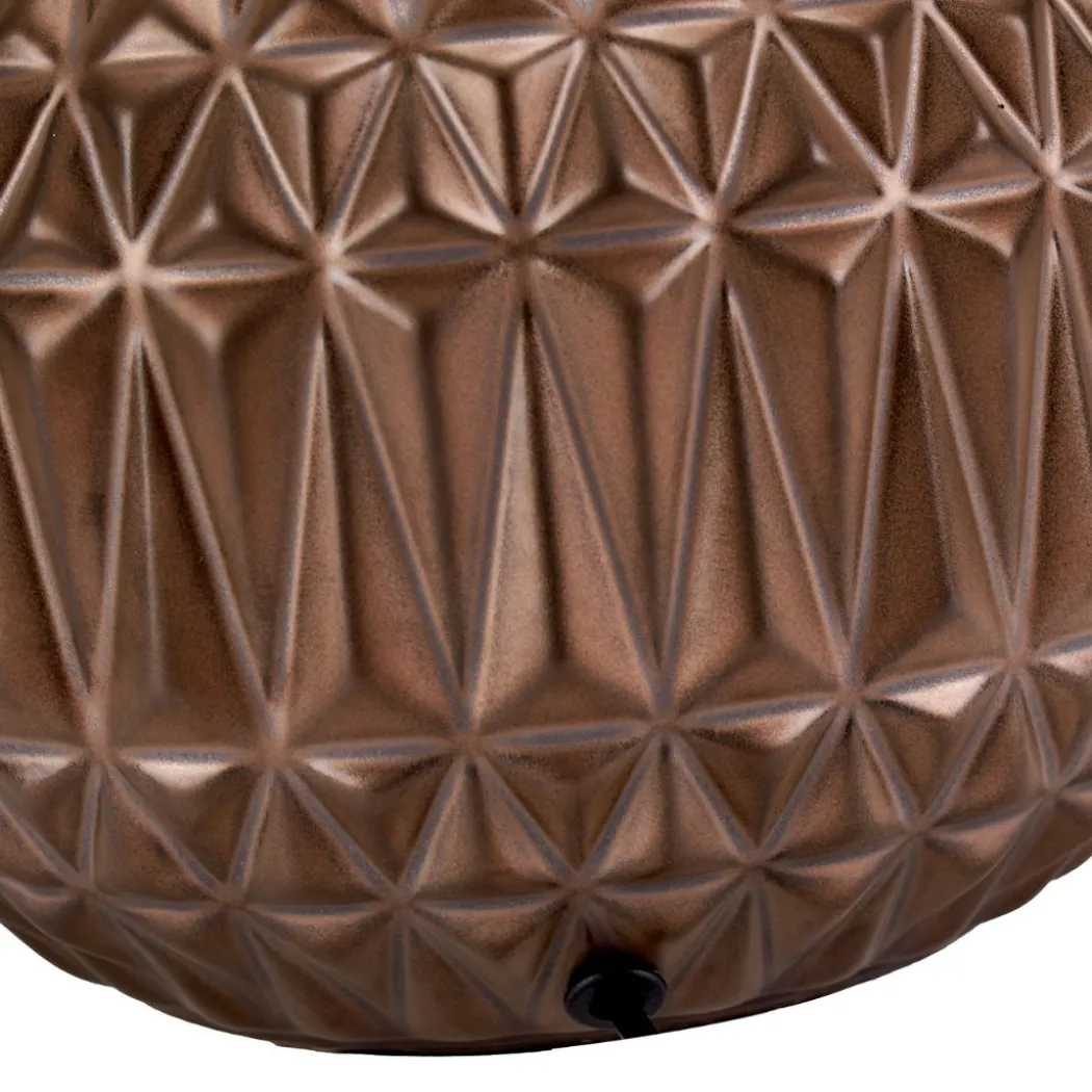 Anneli Bronze Aztec Ceramic Table Lamp with Natural Shade
