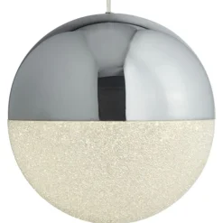 Annika Polished Chrome Globe LED Pendant Ceiling Light