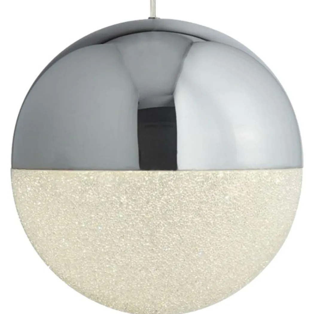 Annika Polished Chrome Globe LED Pendant Ceiling Light