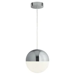 Annika Polished Chrome Globe LED Pendant Ceiling Light