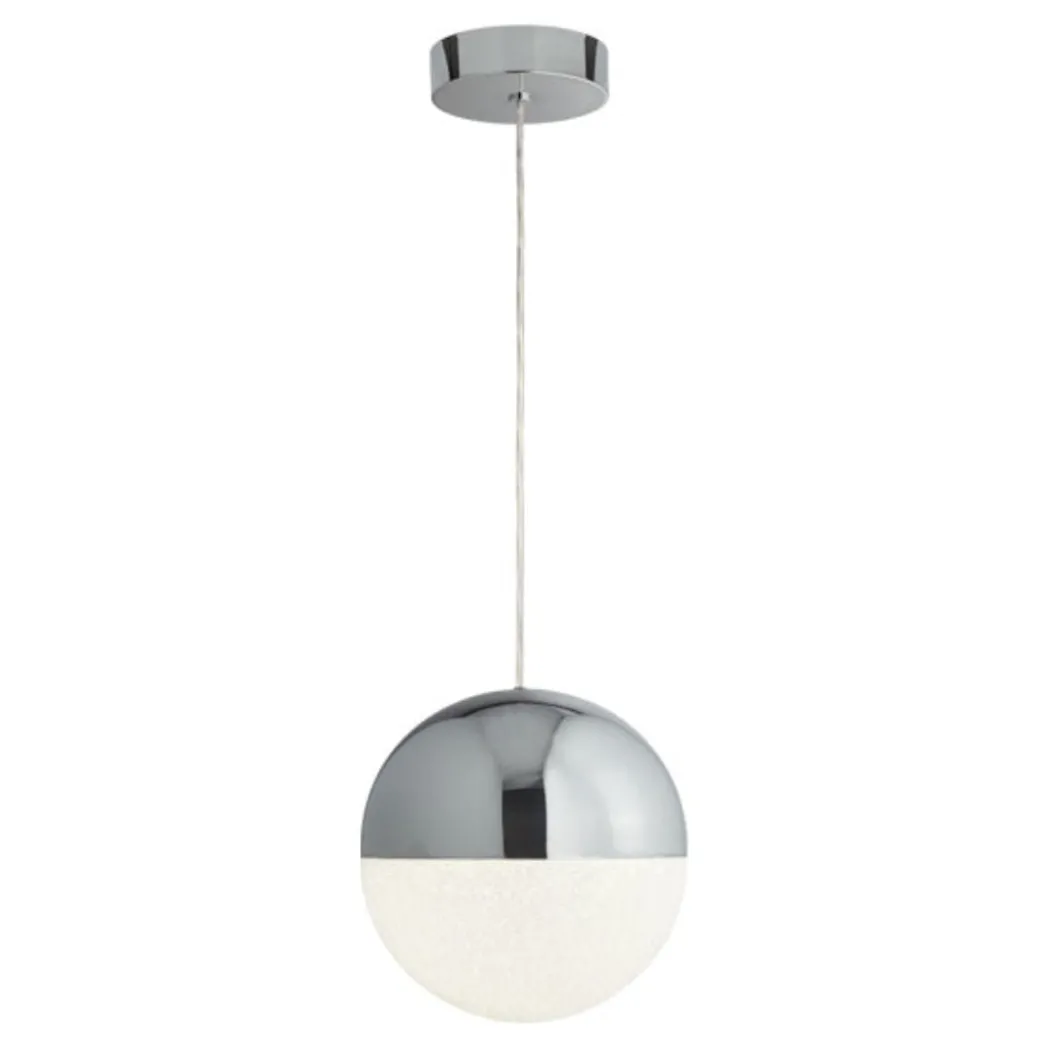 Annika Polished Chrome Globe LED Pendant Ceiling Light