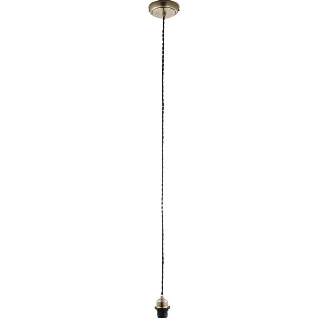Antique Brass 1-Light Pendant Cable
