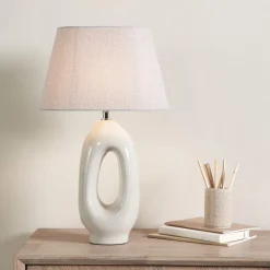 Aoife Cream Ceramic Table Lamp