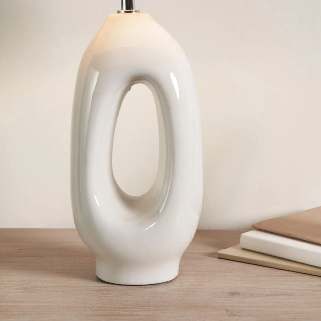Aoife Cream Ceramic Table Lamp