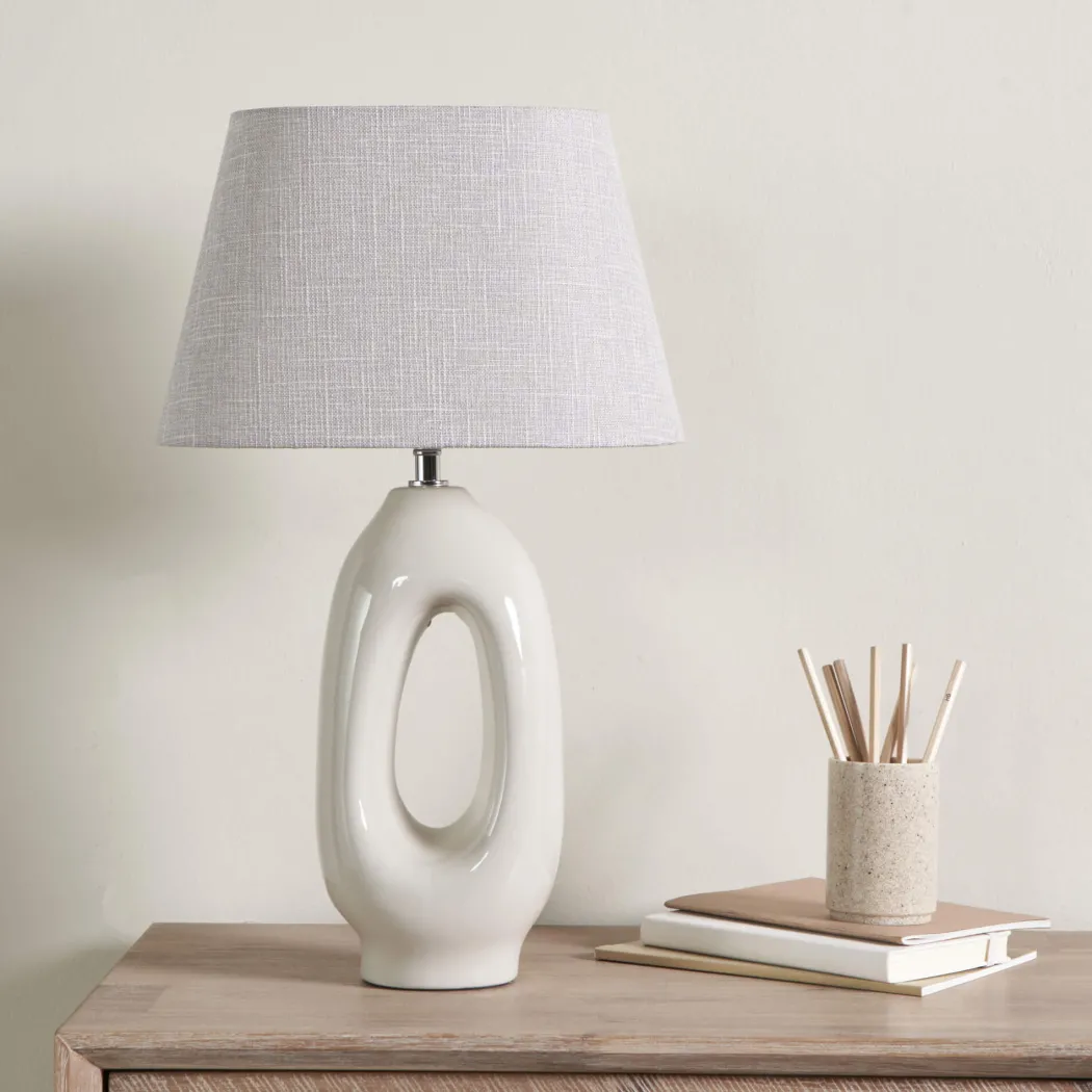 Aoife Cream Ceramic Table Lamp