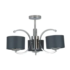 Arcadia 3 Light Ceiling Light Polished Chrome