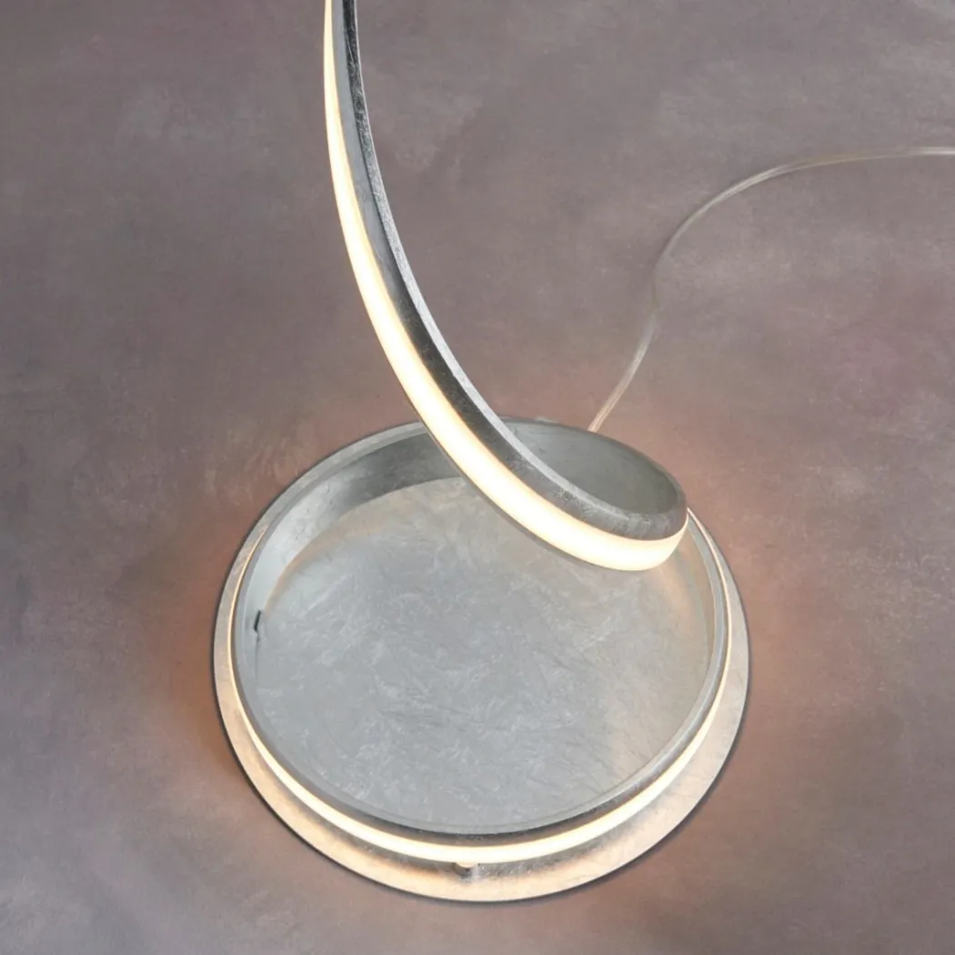 Aria LED Silver Leaf Floor Lamp
