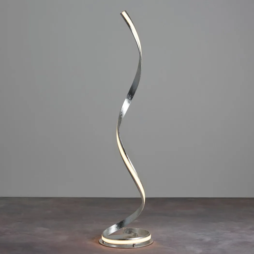 Aria LED Silver Leaf Floor Lamp
