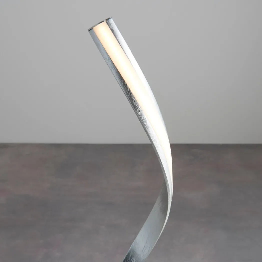 Aria LED Silver Leaf Floor Lamp