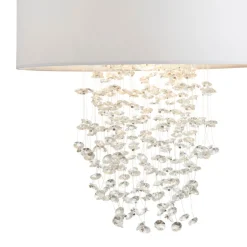 Arianna Silver & White Ceiling Pendant