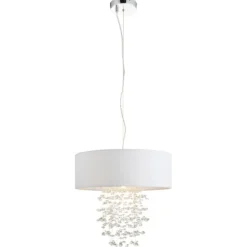 Arianna Silver & White Ceiling Pendant