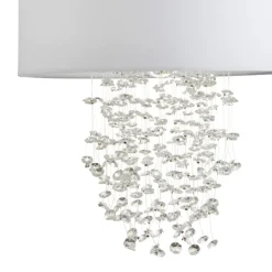 Arianna Silver & White Ceiling Pendant