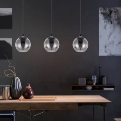Ariscani 3 Light Smoked Glass Ceiling Light Bar