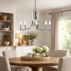 Ascona 5-Light Polished Chrome Chandelier Ceiling Light